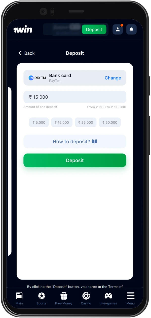 Make your first deposit.