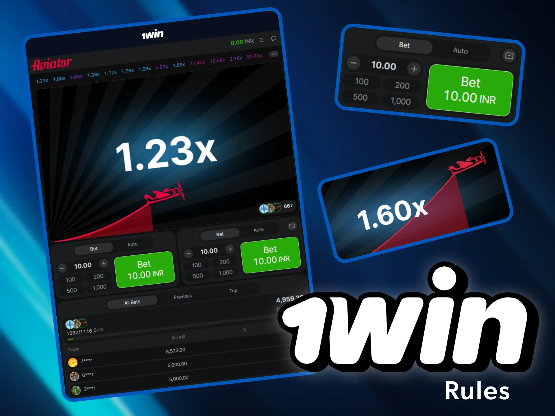 Read the rules to know how to play Aviator for real money.